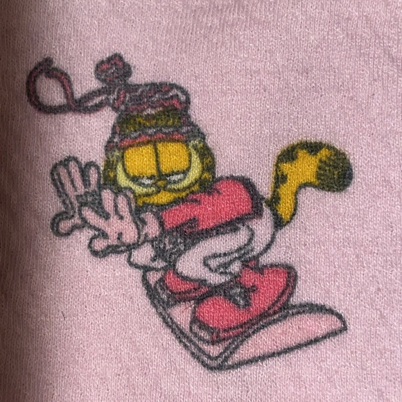 Garfield pajama set. NWOT Snowboarding, fleece lined - Picture 12 of 12